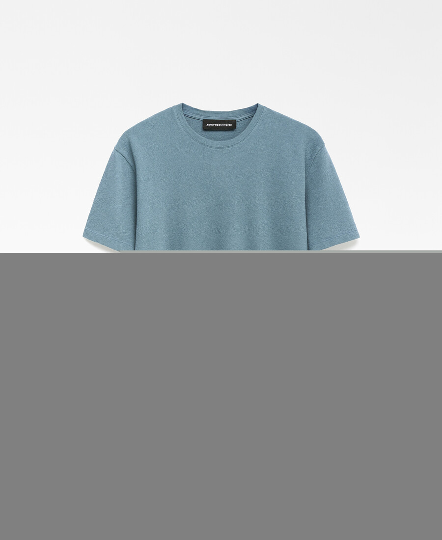 herren-t-shirt aus bio-baumwolle mit struktur