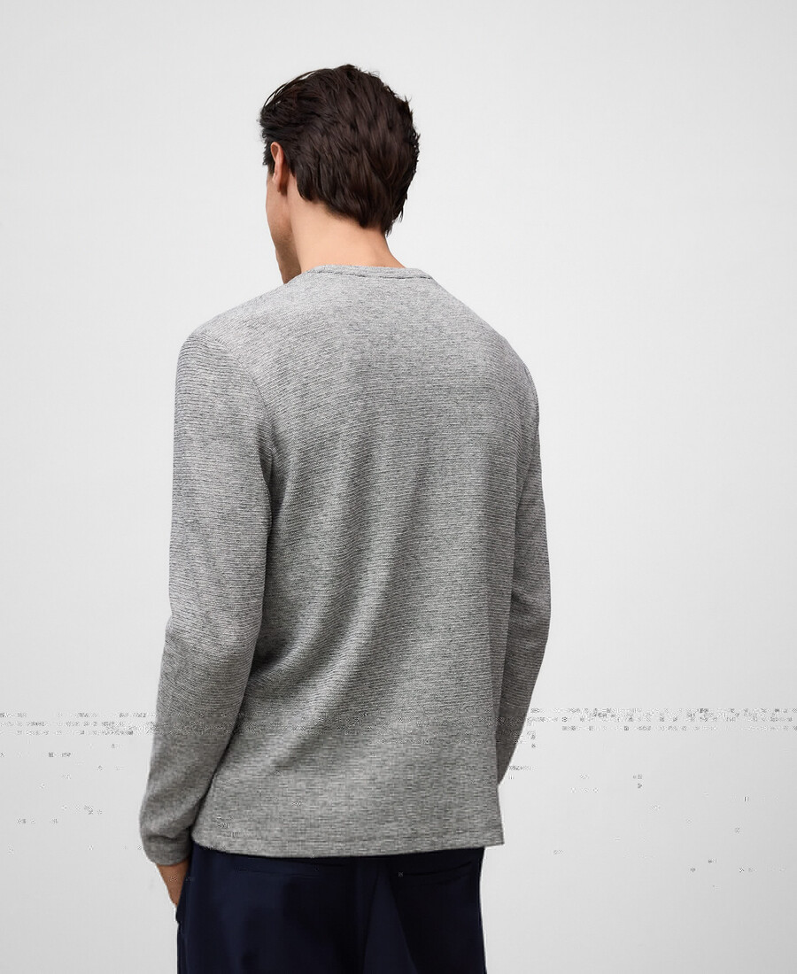 herren-t-shirt aus baumwolle mit mikrotextur