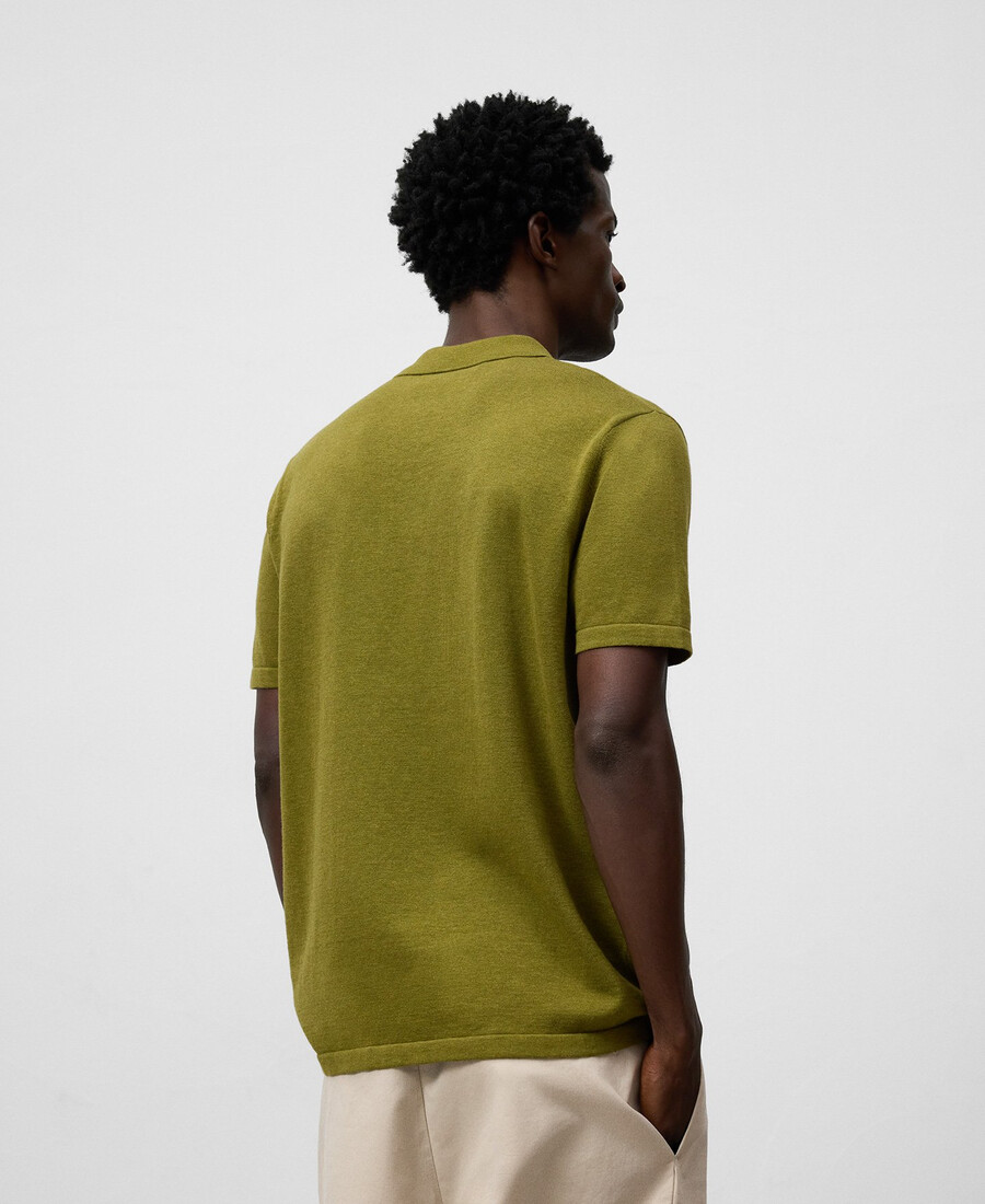 poloshirt mit meliertem obermaterial in regulärer passform für herren