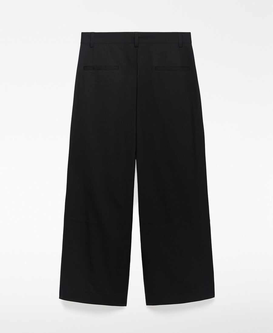 Übergroße herrenhose mit doppelten bundfalten