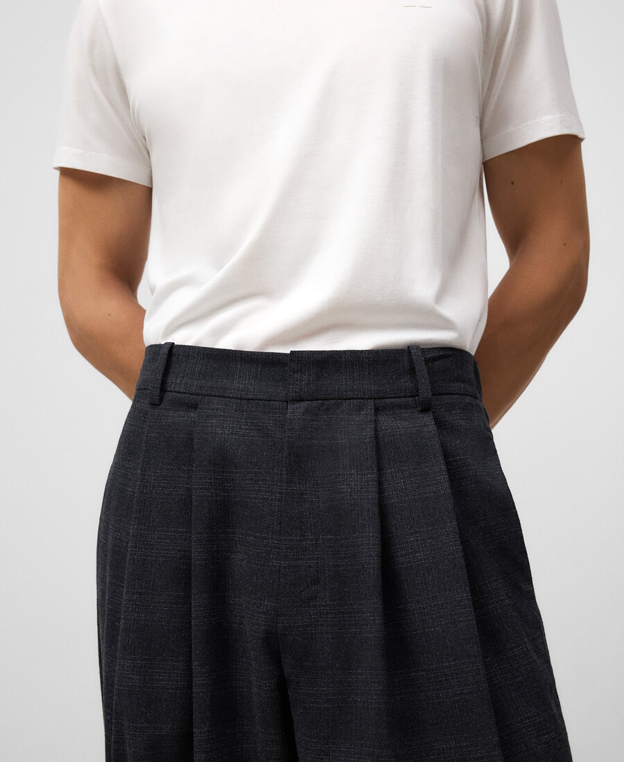 karierte hose mit lässiger passform für herren