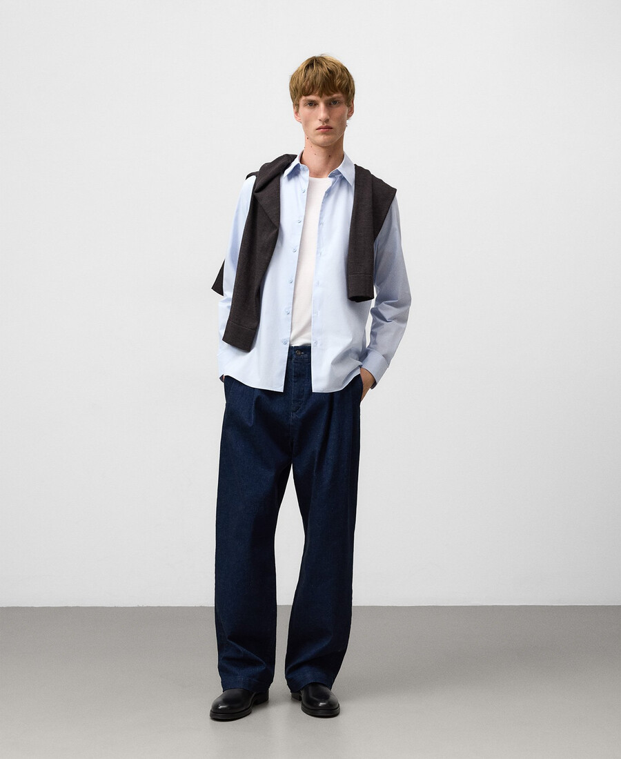 chino-hosen aus baumwoll-denim für herren