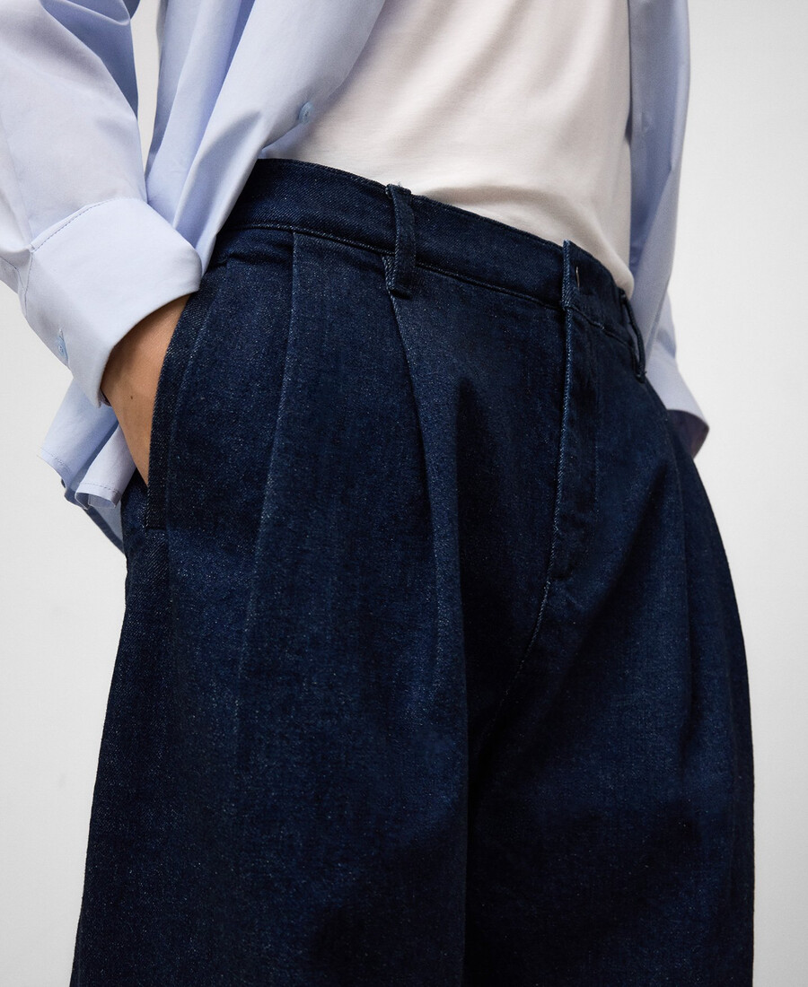 chino-hosen aus baumwoll-denim für herren