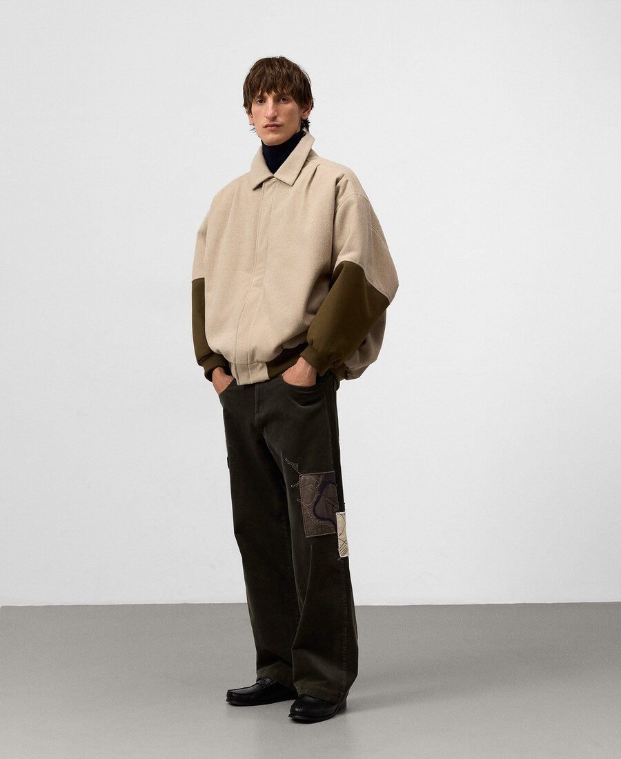 bestickte cordhose für herren