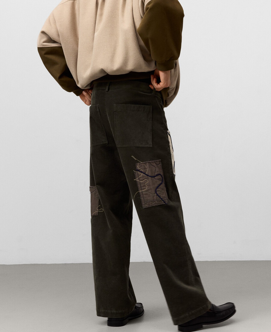 bestickte cordhose für herren