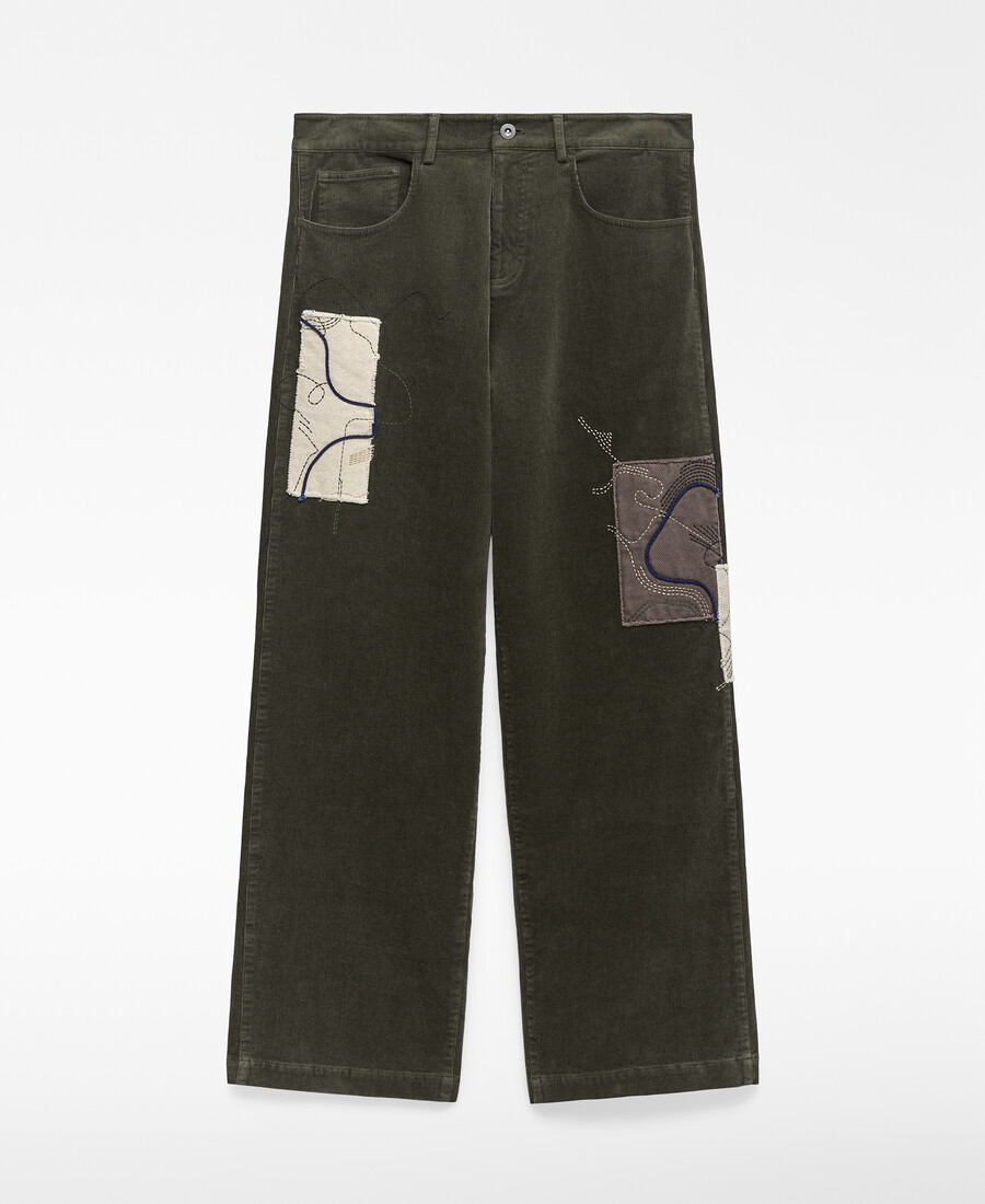 bestickte cordhose für herren